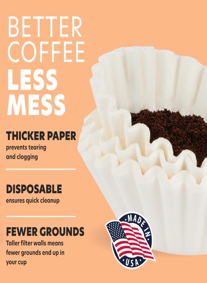 Tupkee Coffee Filters 8-12 Cups - 1400 Count, Basket Style, White Paper, Chlorine Free Coffee Filter, Made in the USA - Image 4